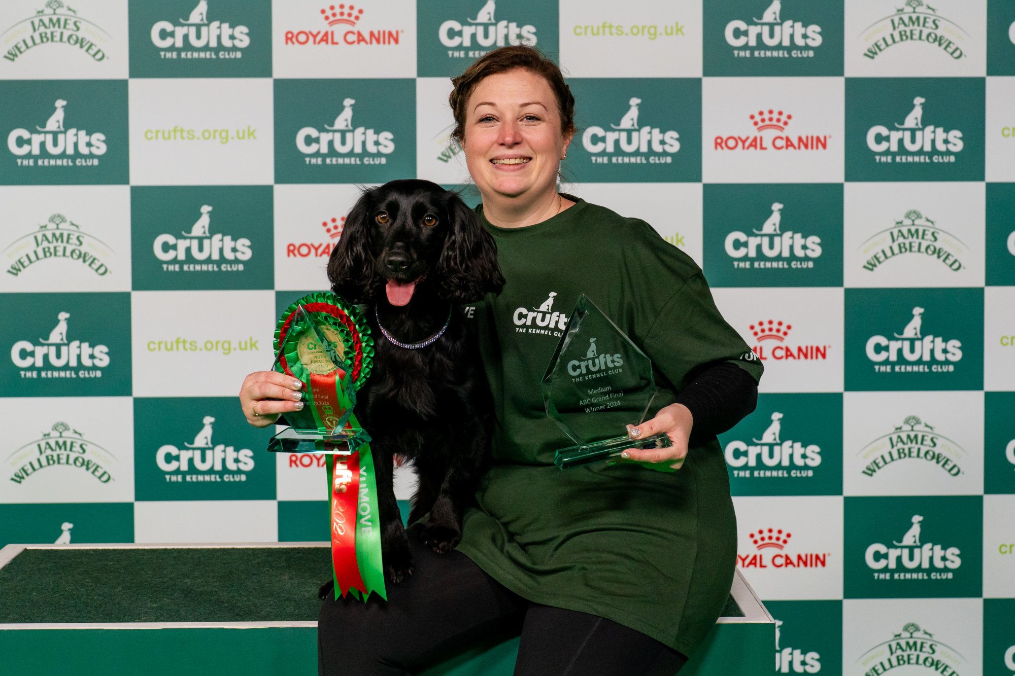 Worcester agility star crowned winner at Crufts. Crufts Medium Novice ABC agility winner Georgie and Eadie Credit BeatMedia | The Kennel Club
